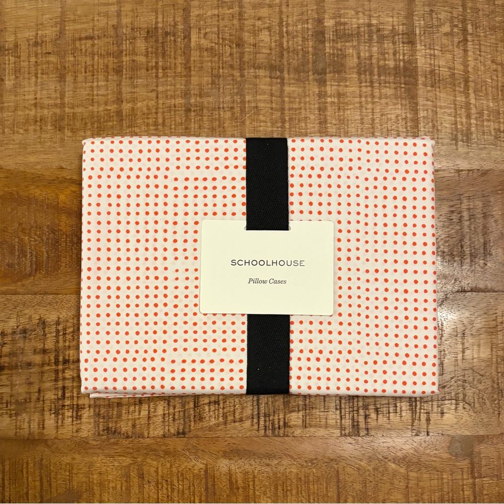NEW Schoolhouse Poppy Dot Pillow Cases (Set of 2)